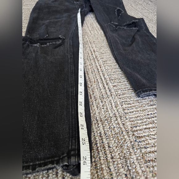 Abercrombie & Fitch Curve Love Ultra High Rise Ankle Straight Jeans Black 26 EUC - Picture 12 of 12